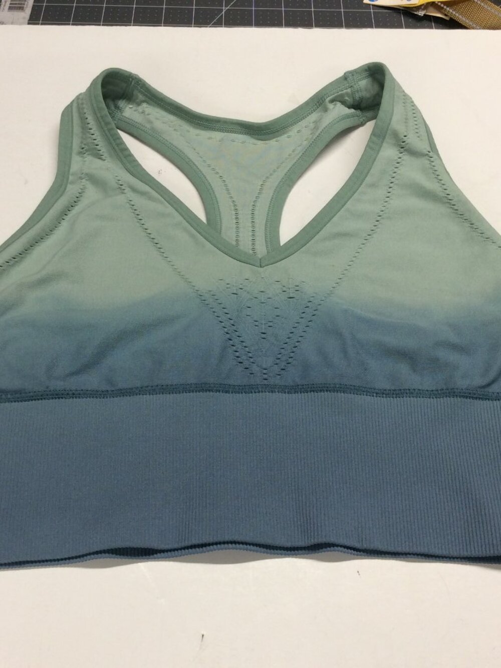 Victoria’s Secret PINK Active Seamless Crop Turquoise Sports Bra Women’s L